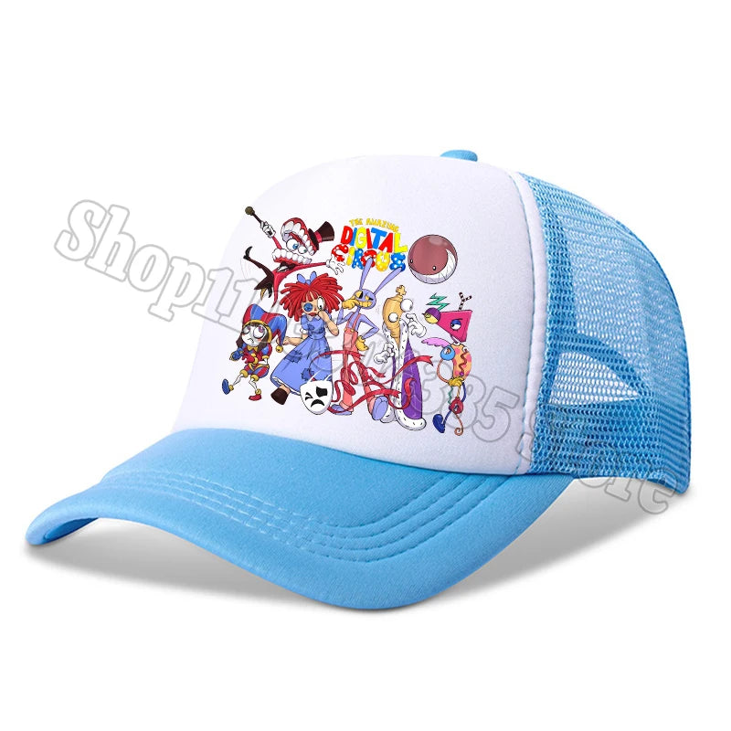 The Amazing Digital Circus Baseball Cap Kids Adult Outdoor Sports Sun Hat Summer Breathable Mesh Sunbonnet Kawaii Headgear Gift