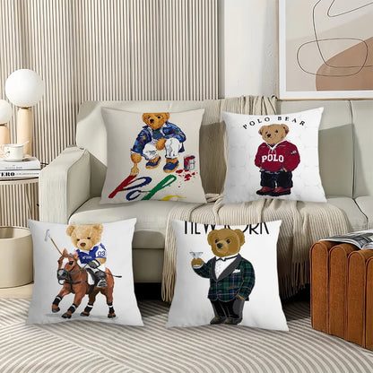 P-Polo Pillow Case Office Cushions Suitable For Sofa B-Bears Car Bedroom Decorative Cushion Cover