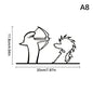 La Linea Minimalist Line Art Car Sticker Bumper & Window Door Wall Decal With Cartoon Character Design Home Car Decoration