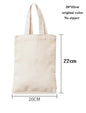 Canvas Cotton bag grocery handbag Foldable Fabric tote bag portable Storage organizer Shopping bag for woman Cloth organizer bag