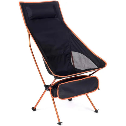 Outdoor Portable Camping Chair, Oxford Cloth Folding Lengthen Seat for Fishing BBQ Festival Picnic Beach, Ultralight Chair