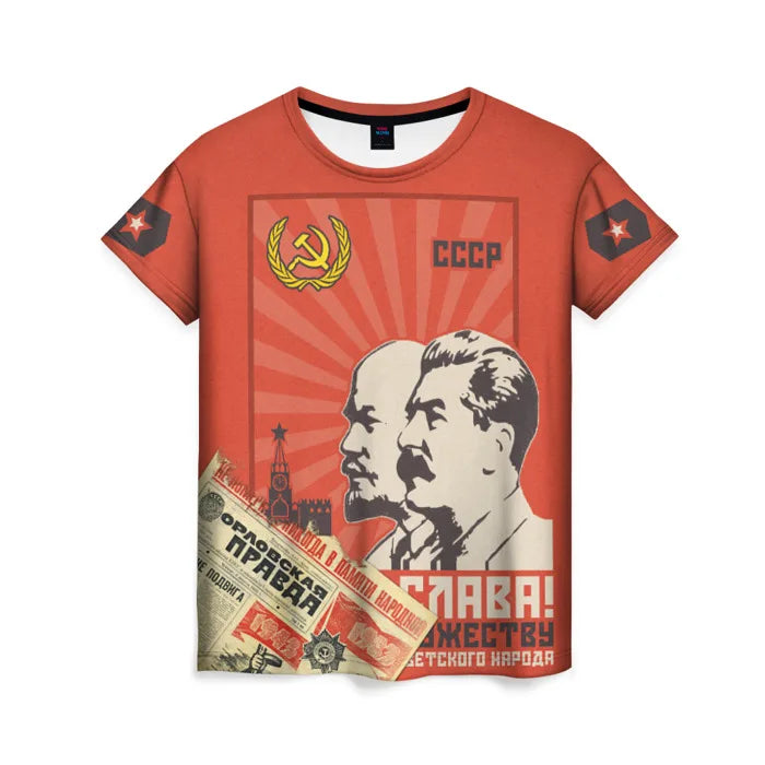 Retro Soviet CCCP 3D Print Sport Moisture-wicking Breathable Men T-shirt Harajuku Street Casual Trend Daily Comfort Short-sleeve