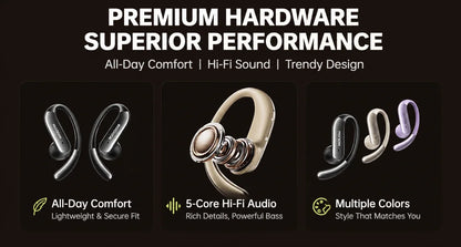 MONOISE Q13 AI Translation Earbuds Open Ear Wireless Bluetooth Headphones Real Time Translator HiFi LDAC Sport Earphones