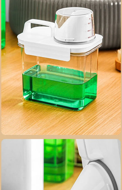 Laundry powder storage box, bathroom laundry detergent storage tank, transparent acrylic box, household necessities