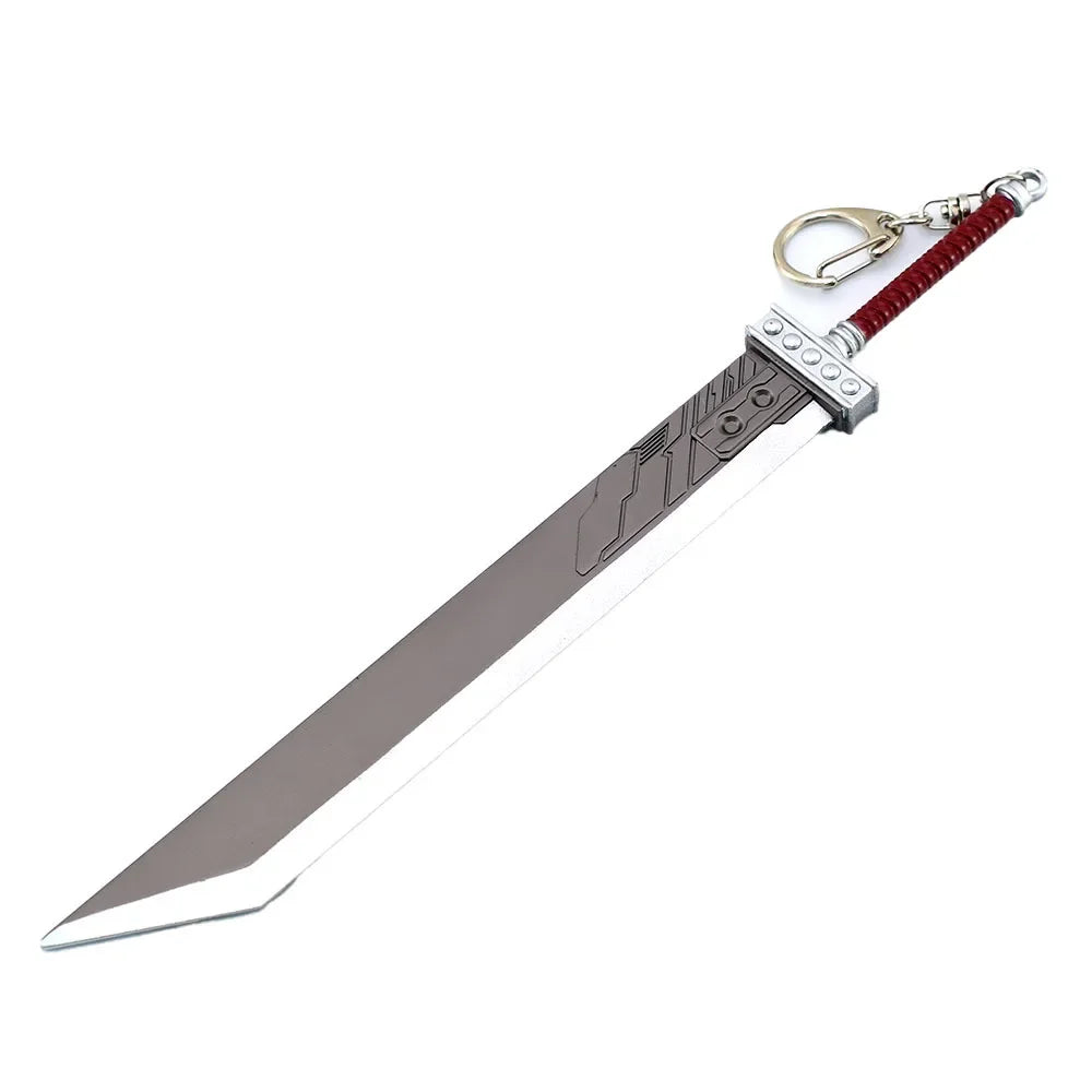 22cm Buster Sword Fantasy Game Weapon Cloud Strife Game Metal Sword Weapon Model Home Ornament Samurai Karambit Knafe Crafts Toy