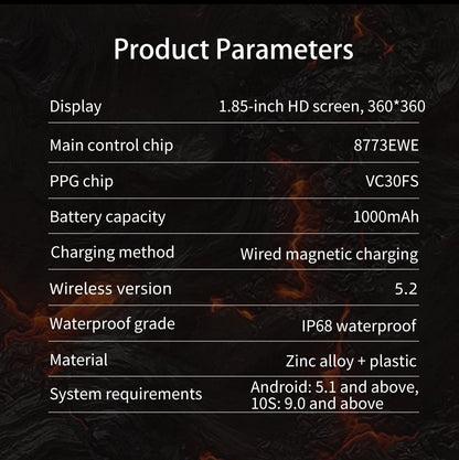 LIGE Nowy Wojskowy Zewnętrzny Inteligentny Zegarek 1,85" AMOLED Bateria 1000mAh 5ATM Wodoodporny Rozmowy Głosowe Sportowa Męska Opaska Fitness
