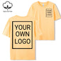 Double Sided Customized LOGO Picture Women T-Shirt Summer Y2K Loose Short Sleeves Comfortable T Shirts Crewneck DIY Tee Tops