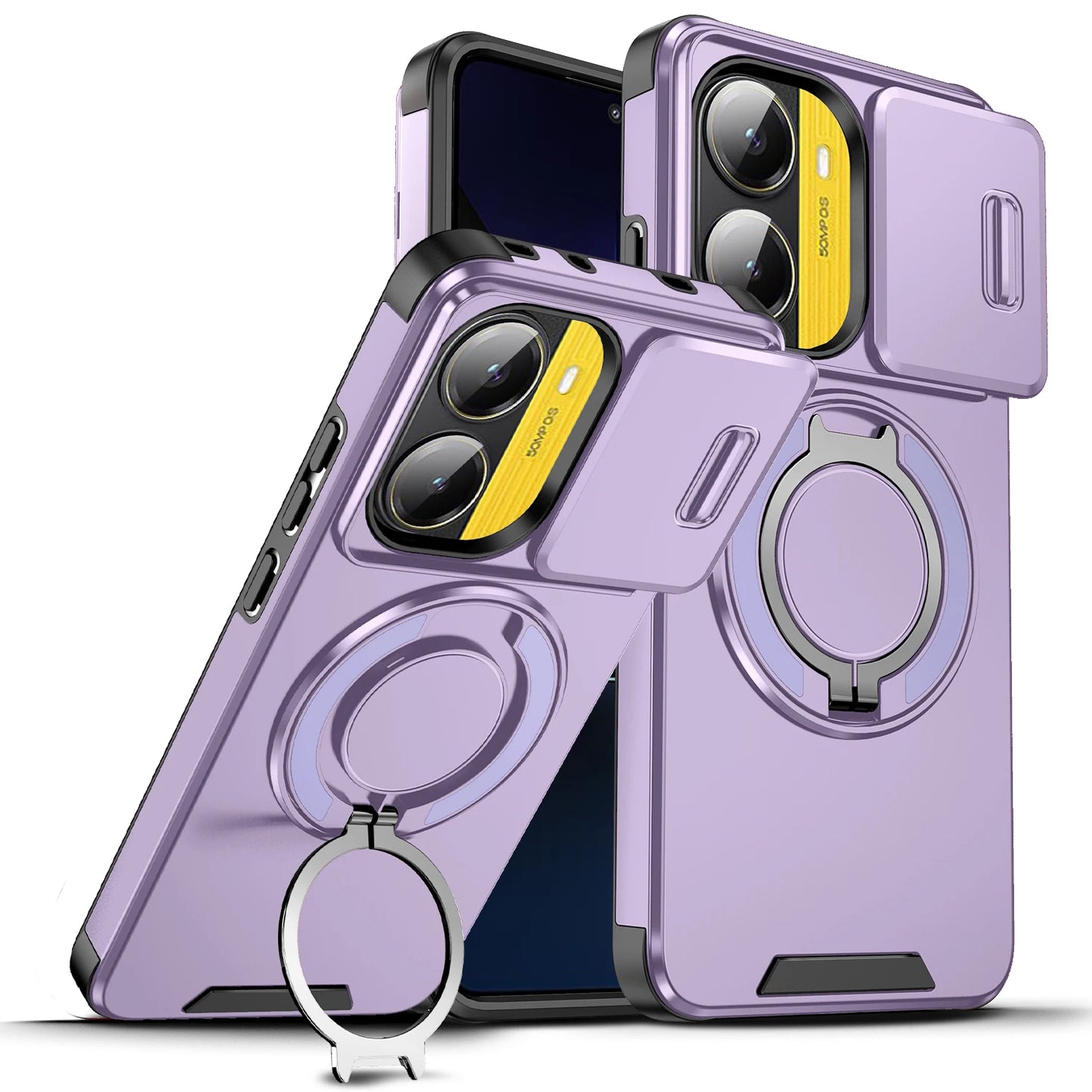 For Poco X7 Pro 5G Case Lens Protect Shockproof Armor Cover for Poko Little X7 X7 Pro X7pro Pocox7pro Car Magnetic Holder Funda
