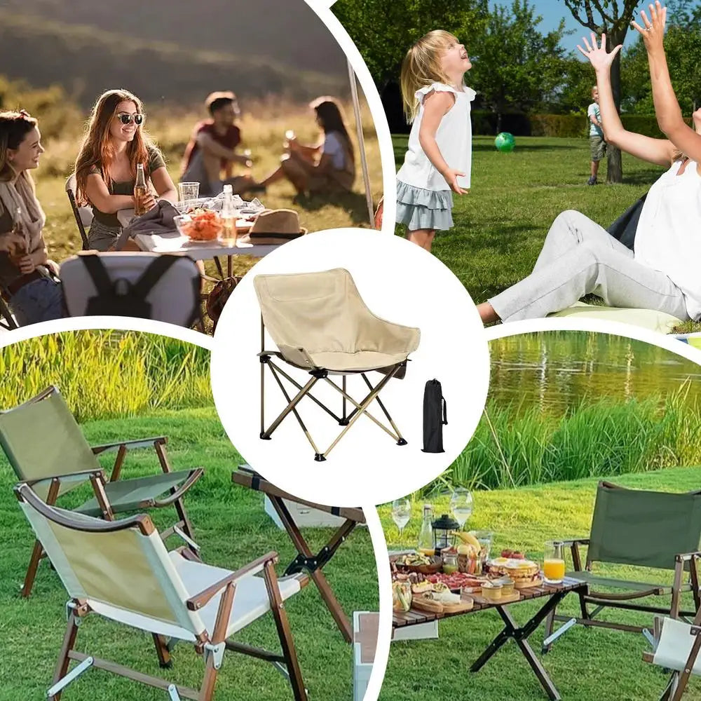 Children Camping Folding Chair Outdoor Fishing Chair Foldable Portable Camping Chair Heavy Duty for Famliy Travelling
