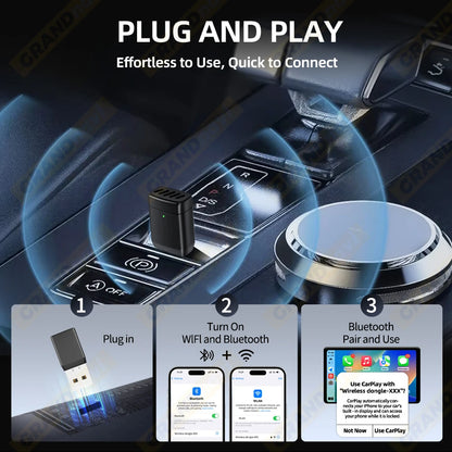 2IN1 Mini NEW Wireless CarPlay Android Auto Adapter Wired to Wireless Car Ai Box For Audi Toyota VW Peugeot MG Ford USB Dongle