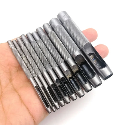 4/6/10pcs Mix Size Round Hole Punch Hollow Cutter Set Lot for Gasket Rubber Leather Craft Belt Bag Clothing High Hardness Steel