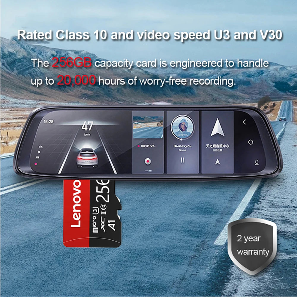 Lenovo High Speed Memory Card 1TB Cartao De Memoria 512GB Micro SD Card 256GB Class 10 TF Flash Card For Phone Tablet UAV NEW