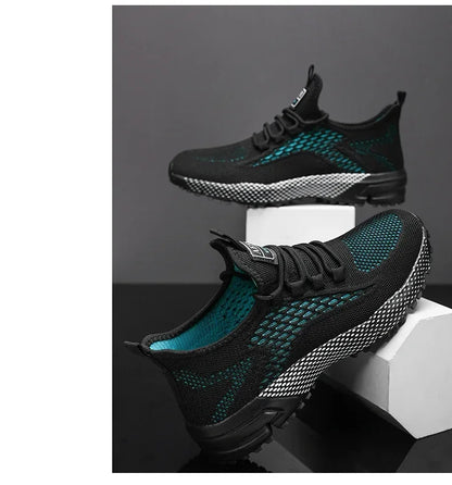 YRZL Running Shoes Men Comfortable Lightweight Grey Walking Sneakers Breathable Air Mesh Non Slip Casual Tennis Shoes for Men