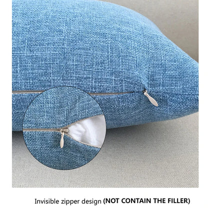 Solid Sofa Cushion Cover 30X50/40X4045X45/40X60/50X50/55X55/60X60 Cozy Linen Home Office Throw Pillow Cover Case