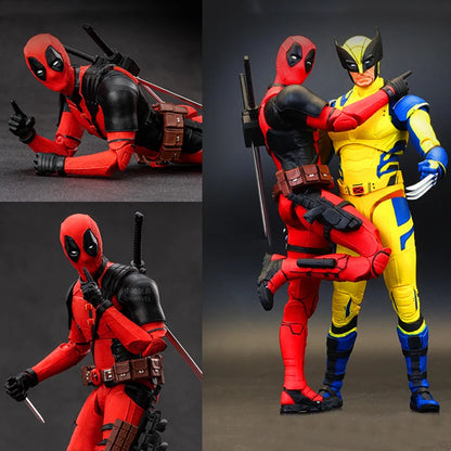 ZDTDS Deadpool & Wolverine X-Men Logan Winston Wilson Assembly Action Figures Collection Movie Doll Joint Mobility Toy Gifts