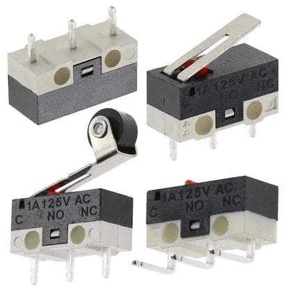 20/100/1000Pcs 3Pin Micro Limit Switch SPDT Momentary Push Button Switch 1A/125V Mouse Switch with Handle Roller