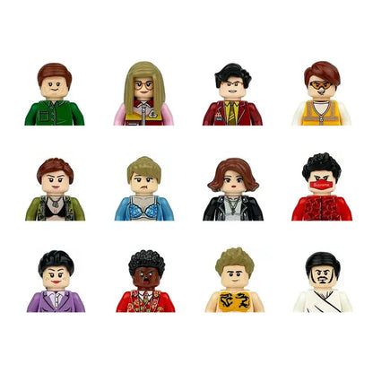 City character building block figure set, little block people, block accessories, engineer, doctor, firefighter, kids' toy