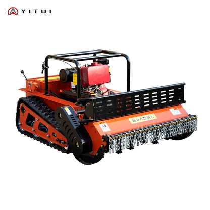 Customized diesel lawn mower that can climb slopes GPS all terrain tracked lawn mowing robot