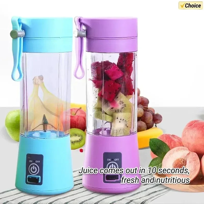 Mini 380ML Hand Fruit Blender Portable USB Rechargeable Juicer Cup for Shakes Smoothies Traveling Fruit Juicing Cup