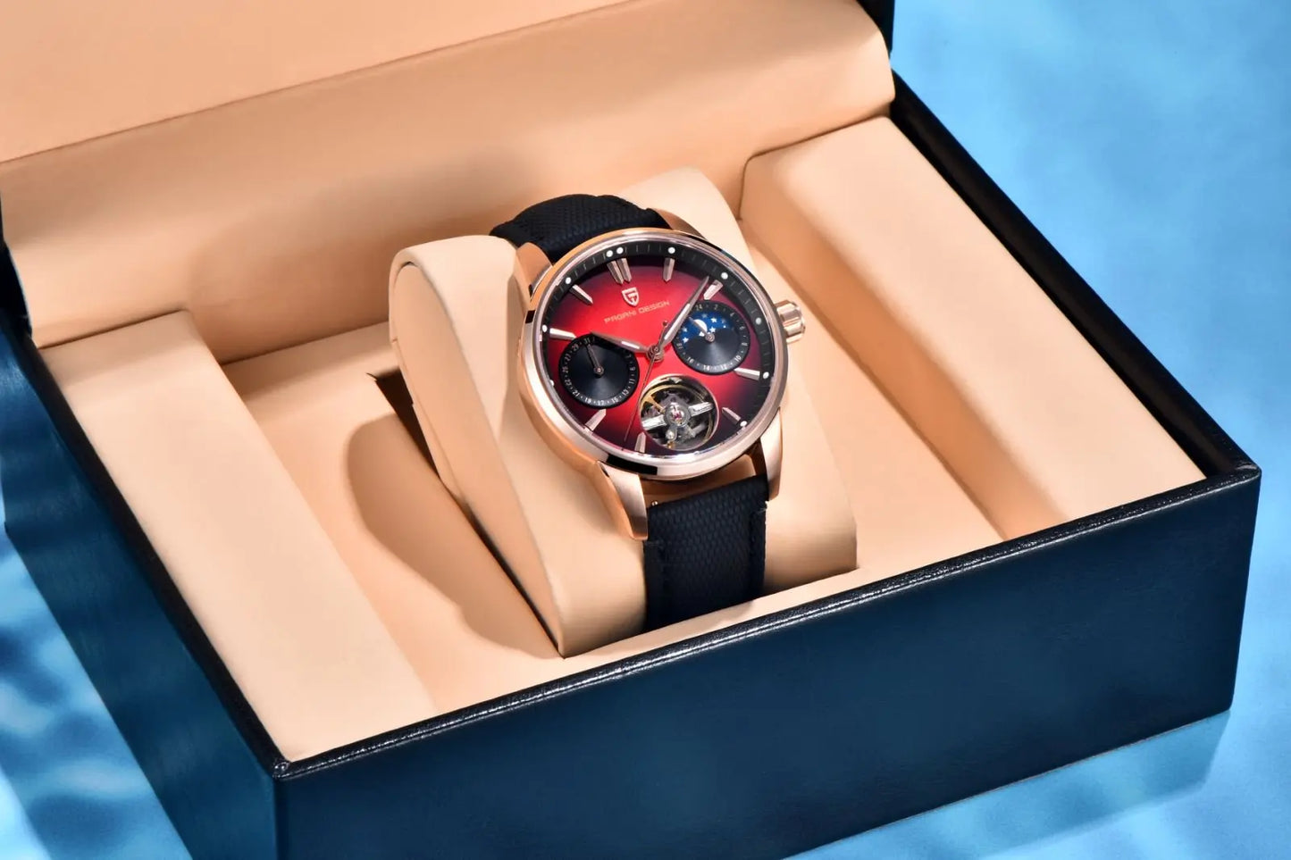PAGANI DESIGN Men Watches Automatic Mechanical Watch Tourbillon Clock Genuine Leather Waterproof Watch Military Wristwatch Man ﻿