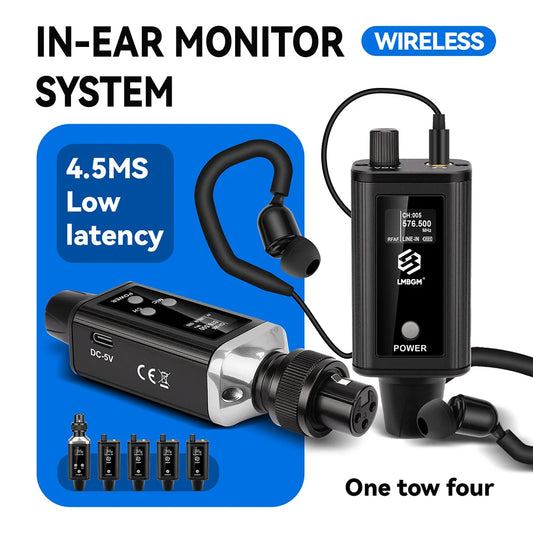 LMBGM A9 Mono UHF Wireless In Ear Monitoring System With 1 Channel And Long Battery Life Suitable For Stages Recording Studios