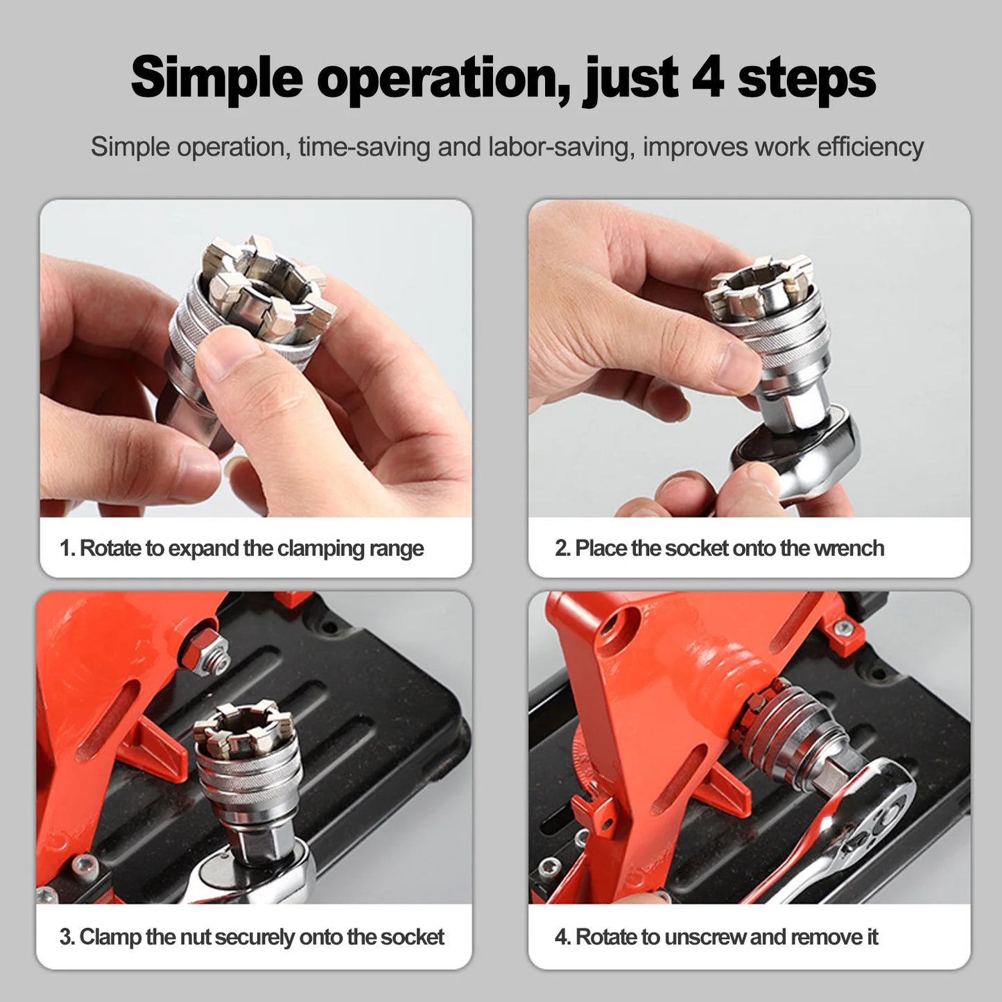 Universal Sleeve 2 Inch 10-19 Mm Adjustable Hex Universal Socket Torque Ratchet Wrench Head Spanner Sleeve Tools for Mechanic