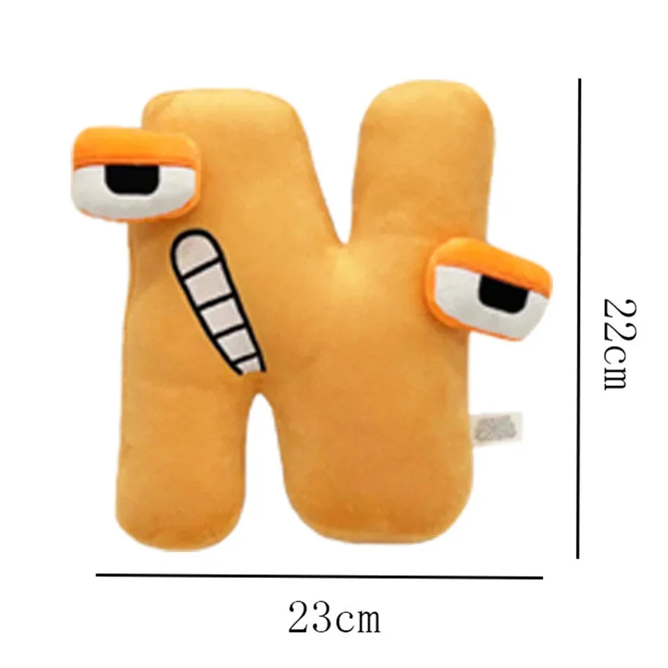 T Alphabet Lore Plush Toys Anime Doll Kawaii 26 English Letters Stuffed Toys Kids Enlightenment Montessori Plush Toy Doll Gifts