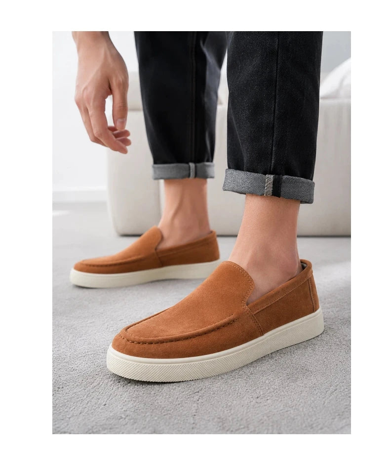 Summer Men's Casual Shoes Comfortable Platform Designer Loafers For Men Moccasins Breathable Slip-on Shoes Man Flat Office Shoes