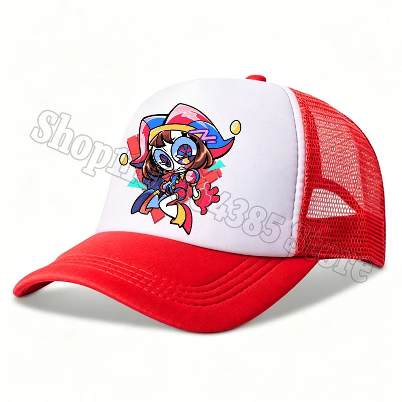The Amazing Digital Circus Baseball Cap Kids Adult Outdoor Sports Sun Hat Summer Breathable Mesh Sunbonnet Kawaii Headgear Gift