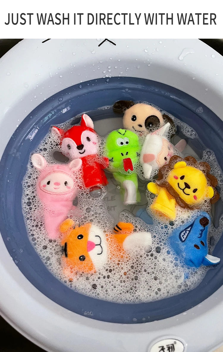 Children Animal Education Dolls Baby Finger Plush Doll kids Hand finger puppets Toy Teaching Aids Boys Girls tell story material