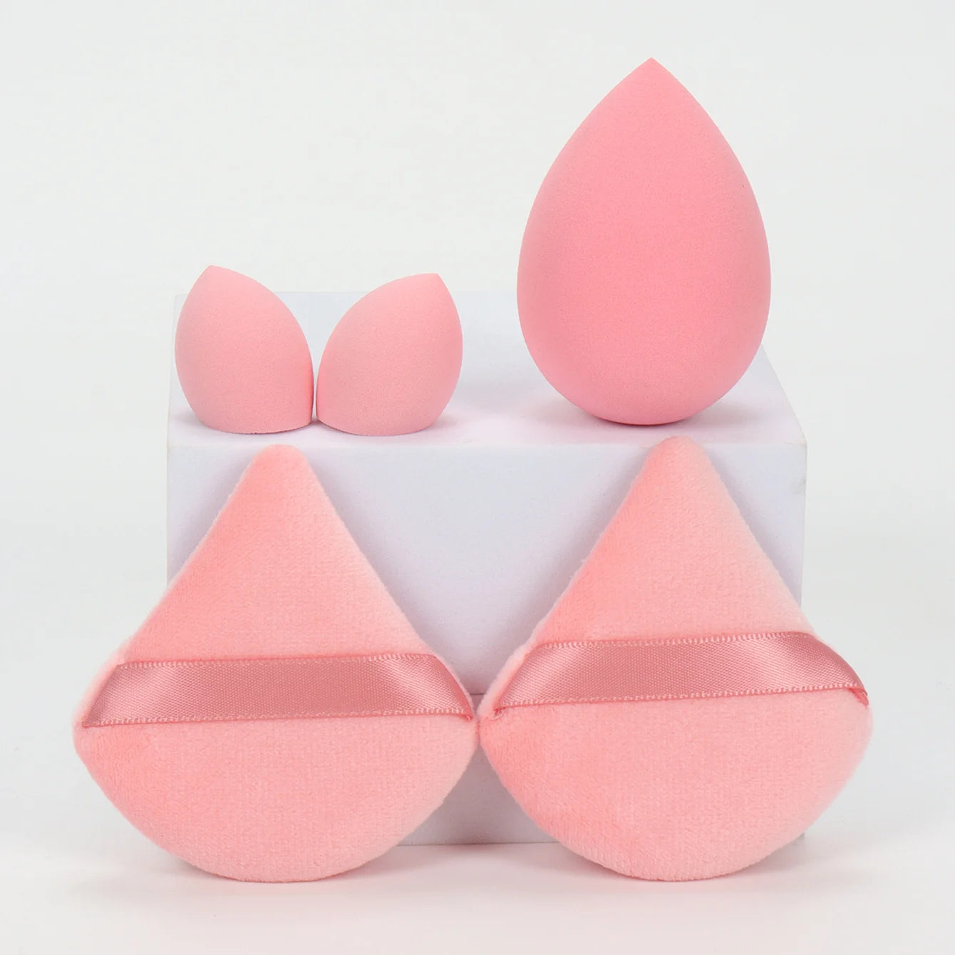5Pcs Professional Makeup Sponge Set - Soft, Gentle, Multi-Purpose Tools for Perfect Foundation, Powder, and Blush Application