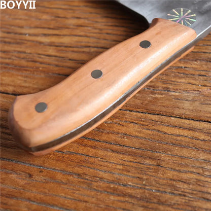 1 KG Chopping Knife 6mm Thickened Handmade Forged Kitchen Bone Knife Butcher Durable Hard Blade Chopper Kitchen Knife Cleaver