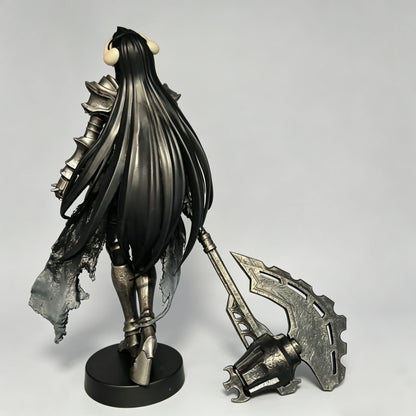 Overlord Armor Ver Figure 24cm Long Hair Demon Horns Battle Axe Statue Anime Model Heavy Metal Texture Armor Knight Figure