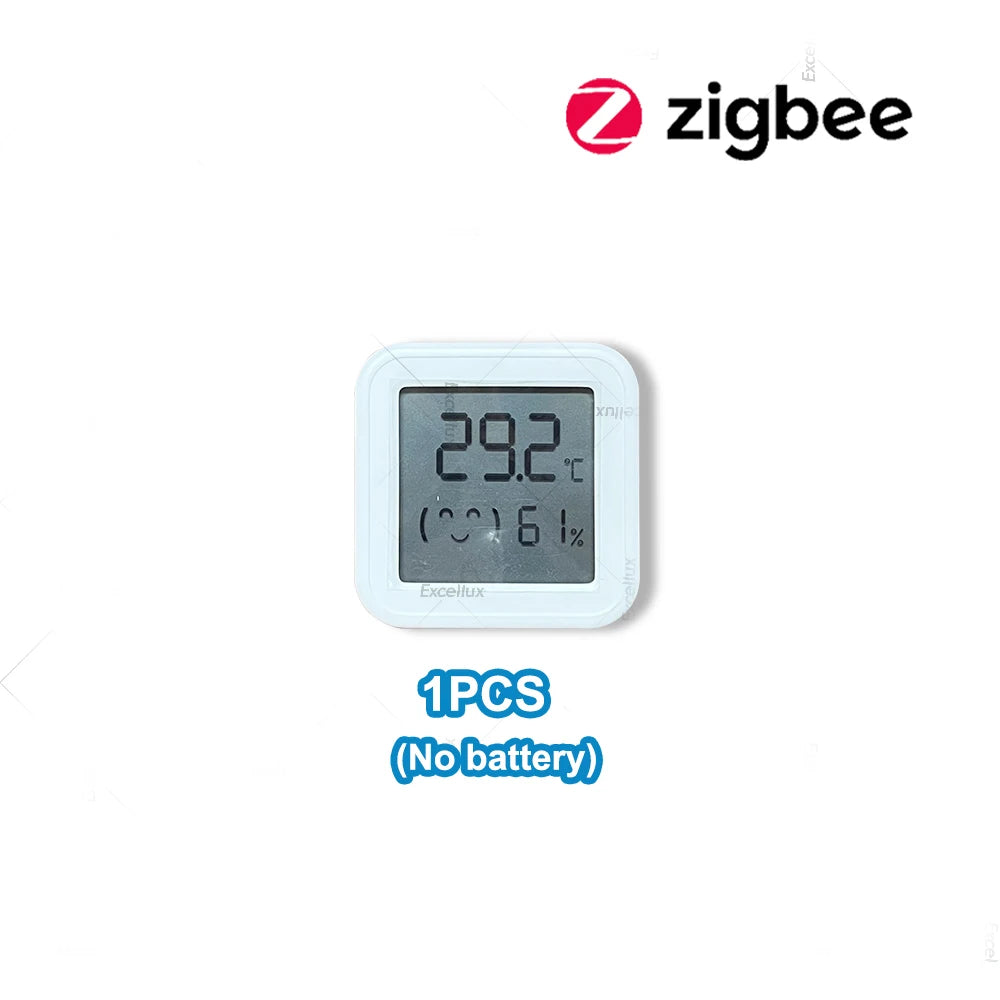 Tuya Zigbee 3.0 Smart Home Temperature Humidity Sensor with LCD Screen Work With Alexa Echo Plus Home Assistant Z2M Need Gateway