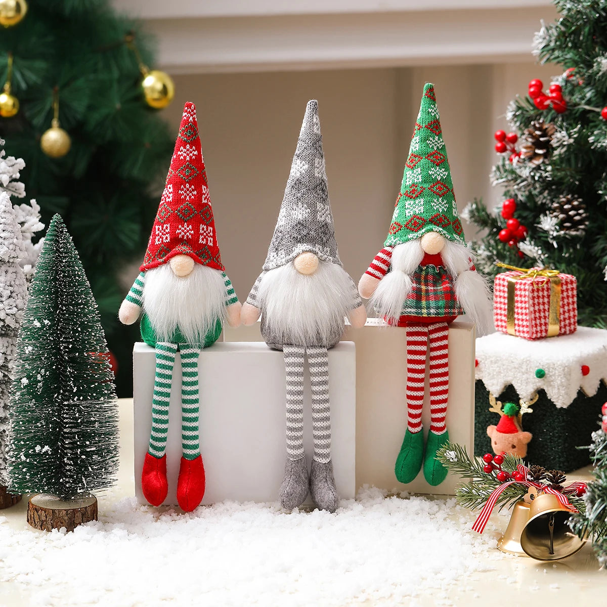 Christmas decoration items  Nordic style decorative figurines Christmas decorations - Faceless old man doll  Window display item