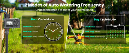 INSOMA Automatic Water Timer Intelligent Irrigation Watering System LCD Display IPX5 Sprinkler Timer Garden Programmer Equipment
