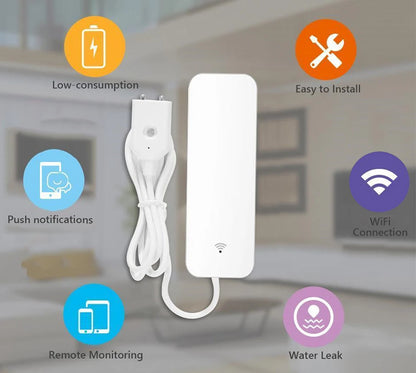 Tuya Smart Zigbee/WiFi Water Detection Sensor Remote Monitor Protecting Family Safety for Smart Home Automation via Smart Life