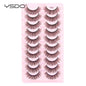 Lashes 3/10 Pairs Half Lashes Cat Eye Natural Long Lashes 3D Mink Eyelashes Full Strip Lashes Makeup Extension Tools