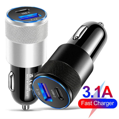 66W Car USB Adapter Fast Super Car Charger Cigarette Lighter PD USB Car Charger Auto Parts Accessories For iPhone Xiaomi Samsung