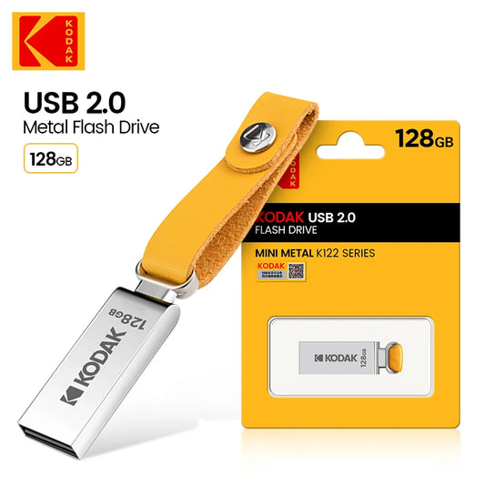 KODAK USB 2.0 Pen Drive 32GB 64GB 128GB K122 Metal USB Flash Drive Memory Pendrive