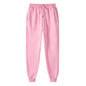 Unisex Solid Jogger Sweatpants Elastic Drawstring Cuff Sports Pants Multi-color Loose Fit Casual Gym Running Trousers Size S-3XL