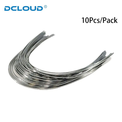 100Pcs/10Packs Dental Orthodontic Ovoid Form Archwires Niti Super Elastic Round Rectangular Wire 012/014/016/018/16X16/16X22