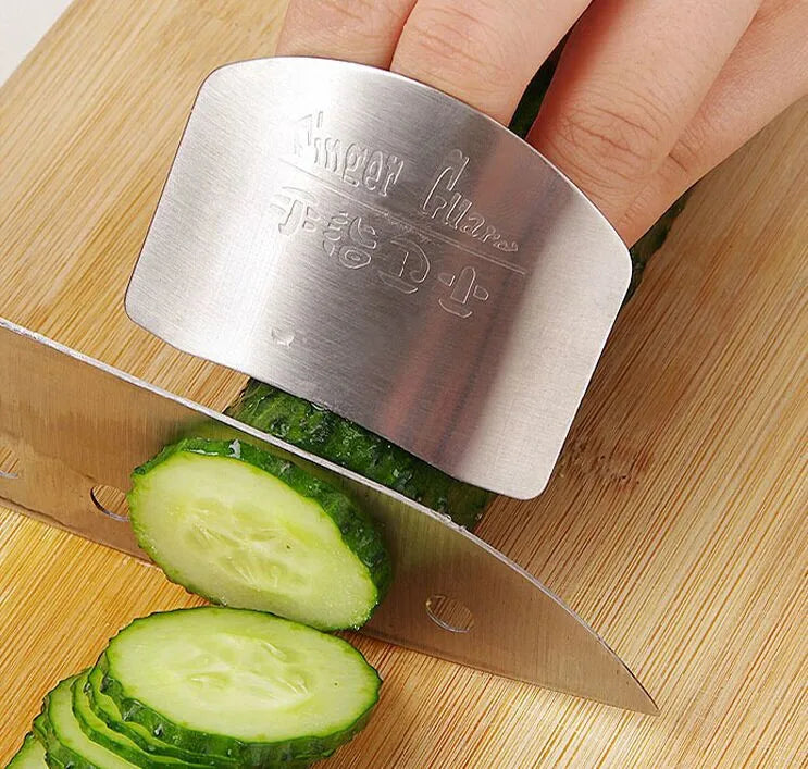 Stainless Steel Finger Protector Kitchen Knife Cutting Cooking Finger Protector Safe Kitchen Durable Chop Shield Cut Gadget