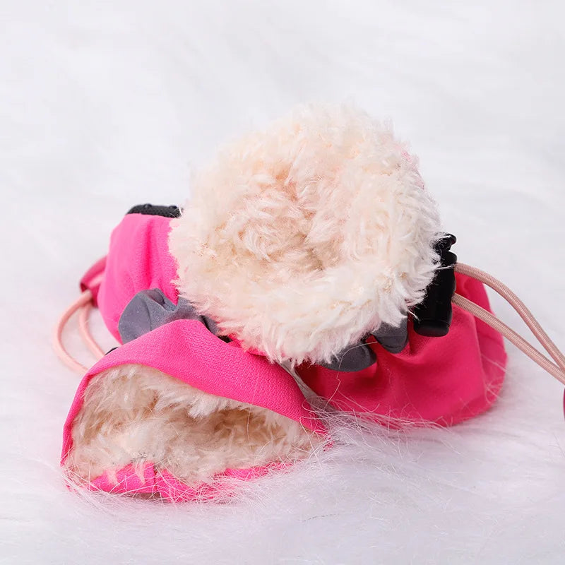 Dog Shoes 4pcs Waterproof Anti-Slip, Winter Warm Boots with Socks, Breathable Soft Pet Outdoor Accessories