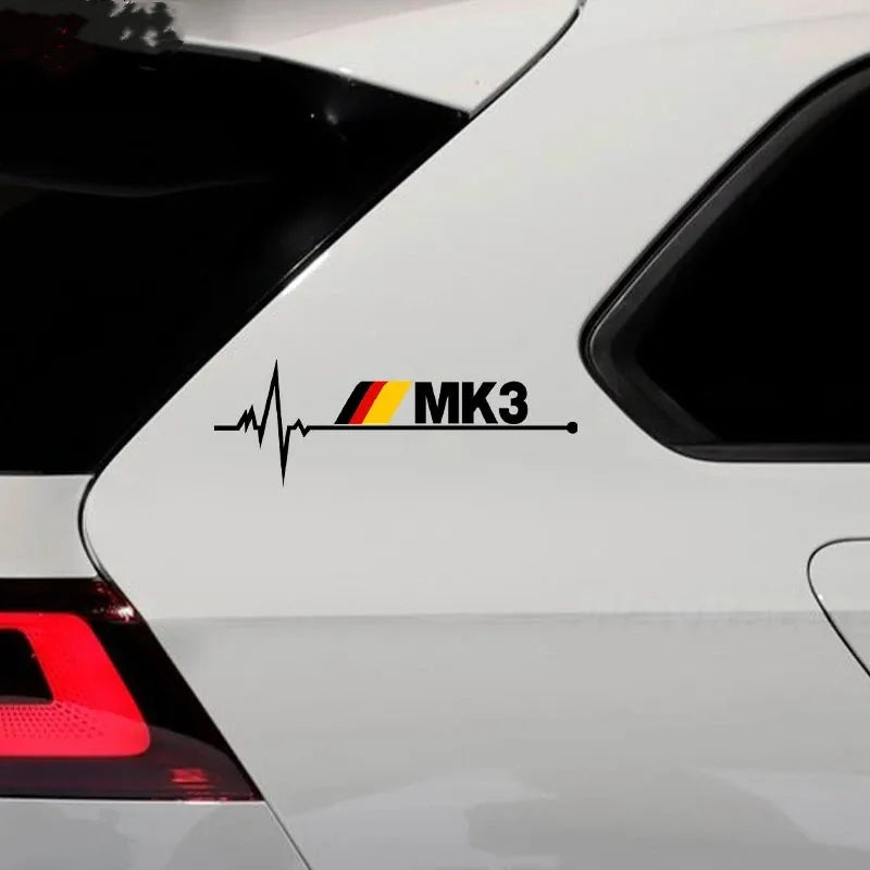 1 Pcs Reflective Body Vinyl German Flag Style Car Window Stickers, For Volkswagen VW, Golf MK1 MK2 MK3 MK4 MK5 MK6 MK7 MK8  Pers