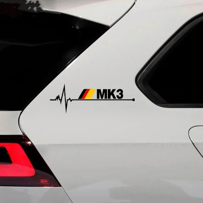 1 Pcs Reflective Body Vinyl German Flag Style Car Window Stickers, For Volkswagen VW, Golf MK1 MK2 MK3 MK4 MK5 MK6 MK7 MK8  Pers