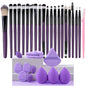 20Pcs Makeup Brush Set Eyeshadow Eyeliner Brushes Foundation Concealers Powder Blush Blending Beauty Tool with Makeup Sponge Kit