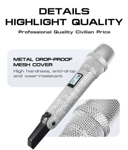 Diamond Microphone Customized for Singers G-MARK SKM9000 Wireless Karaoke Mic Adjustable Frequency Party Show Teaching Wedding