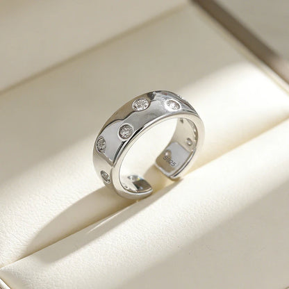 PANJBJ 925 Sterling Silver Lotus Ring For Women Retro TextureJewelry Irregular Creativity Adjustable Jewelry Party Gift Dropship