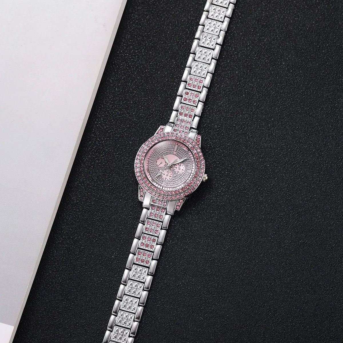 20262026 Spring Fashion Quartz Watch Accessories Set for Men and Women, Simple and Trendy Double Row Bracelet Cross Set